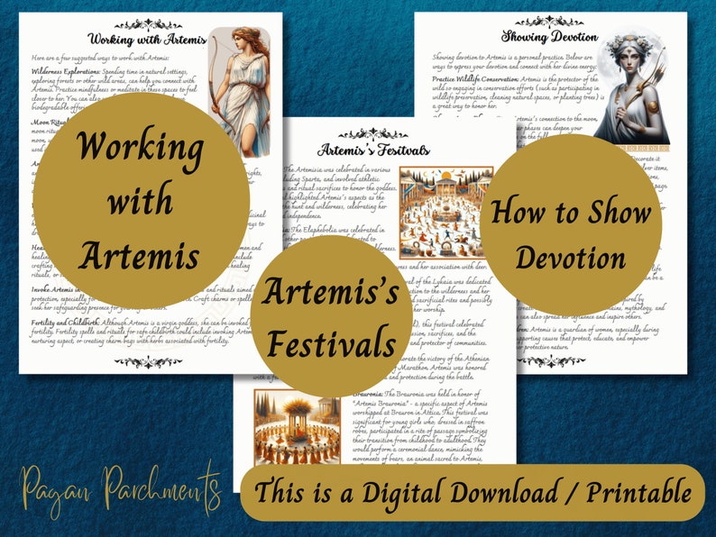 Artemis Grimoire Printable: Buch der griechischen Göttin der Schatten (PDF) Bild 4