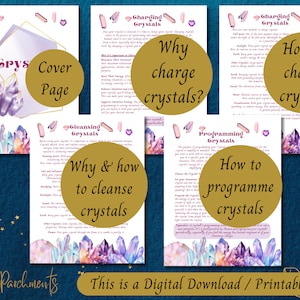 Printable Crystal Guide &amp; Quick Reference Magical Properties List of 88 ...
