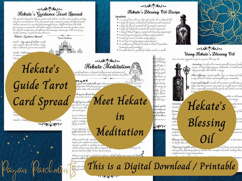 Hekate Grimoire Printable: Work with the Greek Goddess of Witches, Hecate Book of Shadows (PDF) image 7