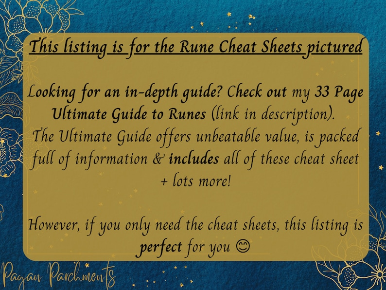 Rune Cheat Sheets Printable, Runes Reversed Meanings, Runic Divination