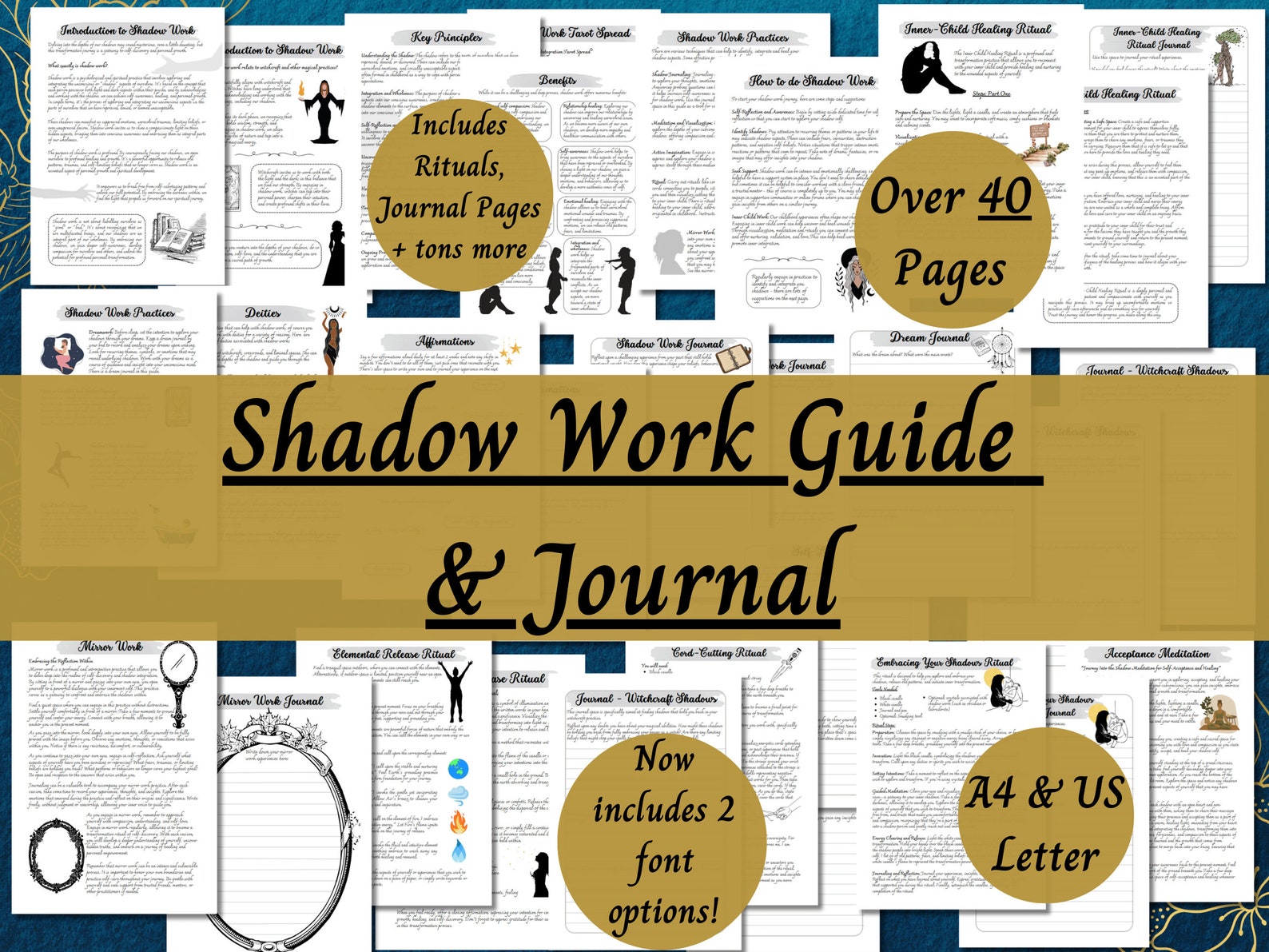Ultimate Shadow Work Guide and Journal for Witches, Printable Grimoire Pages, Shadow Self ...