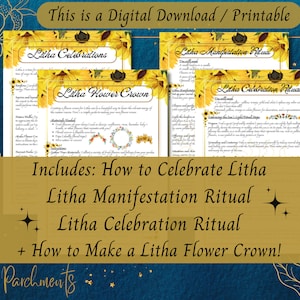Litha Grimoire Printable, Litha Rituals, How to Celebrate Litha Guide ...