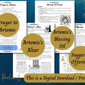 Artemis Grimoire Printable: Buch der griechischen Göttin der Schatten (PDF) Bild 5