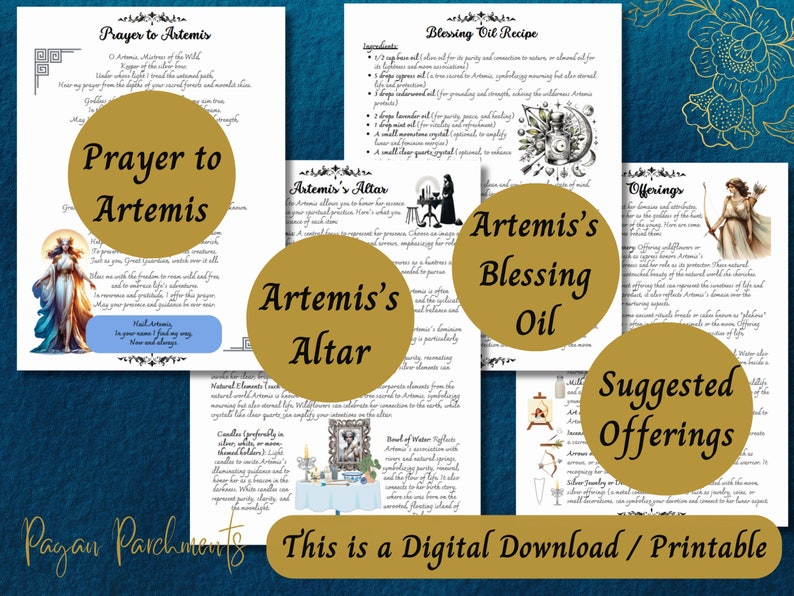 Artemis Grimoire Printable: Buch der griechischen Göttin der Schatten (PDF) Bild 5