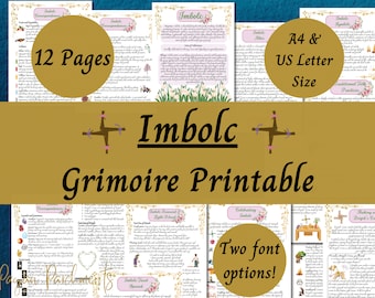 Imbolc Grimoire Printable: Pagan Sabbat Book of Shadows (PDF)