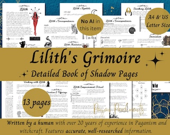 Lilith's Grimoire: Dark Goddess Book of Shadows (PDF)