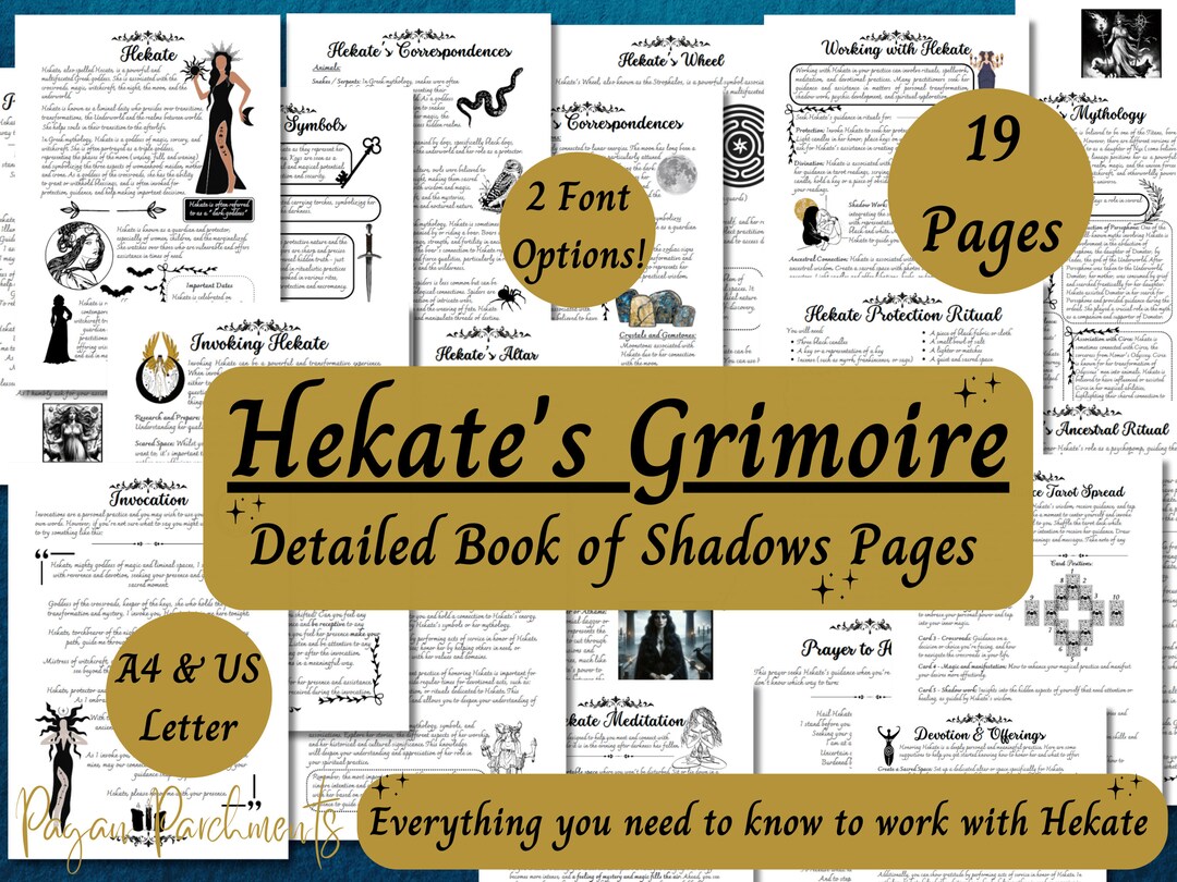Hekate Grimoire Printable, A Guide to Working With the Goddess of ...