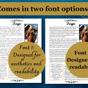 Freyja Grimoire Printable, A Guide to Working With Norse Goddess Freya ...