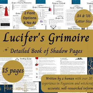 Grimorio di Lucifero: Guida per streghe su come lavorare con Lucifero. Pagine del Libro delle Ombre (PDF)