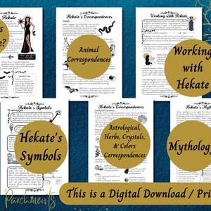 Hekate Grimoire Printable: Work with the Greek Goddess of Witches, Hecate Book of Shadows (PDF) image 2
