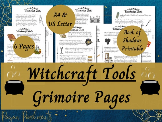 Witchcraft Tools Grimoire Pages: Baby Witch Book of Shadows (PDF)