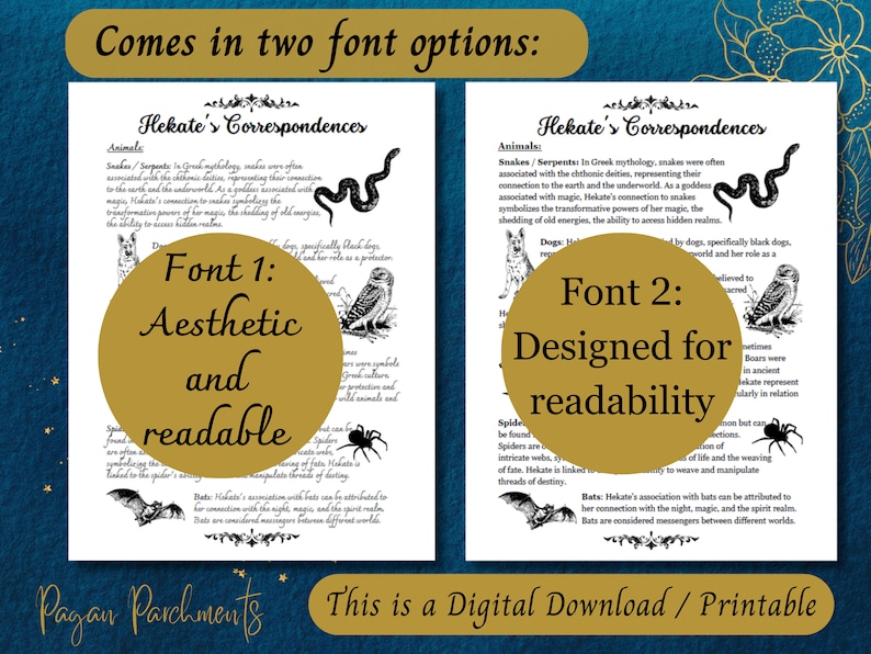 Hekate Grimoire Printable: Work with the Greek Goddess of Witches, Hecate Book of Shadows (PDF) image 8