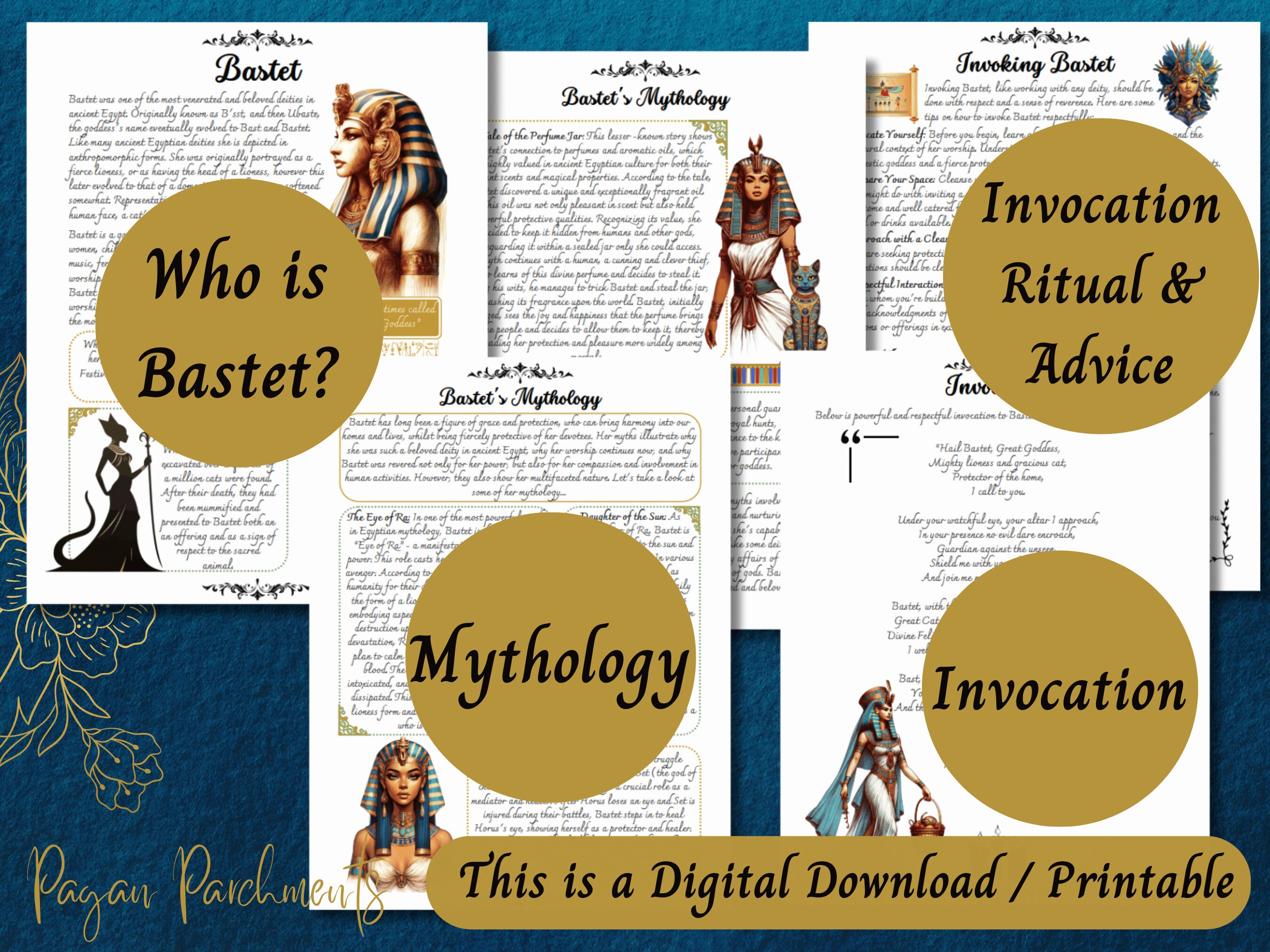 Bastet Grimoire: Work With Egyptian Goddess Bast, Book of Shadows (PDF ...