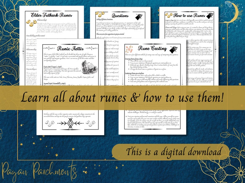 Ultimate Rune Guide, Runes Grimoire Printable, Rune Cheat Sheets, Norse Pagan PDF, Witch BOS ...