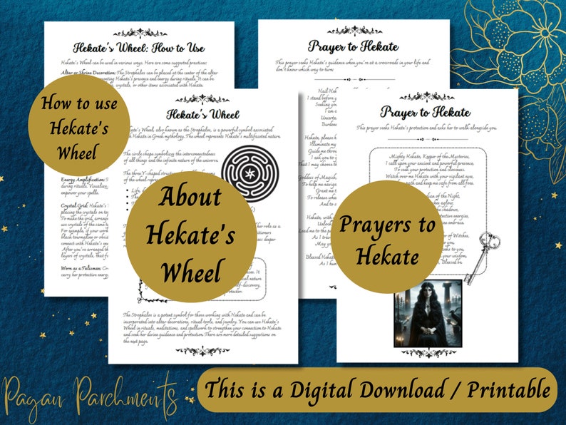 Hekate Grimoire Printable: Work with the Greek Goddess of Witches, Hecate Book of Shadows (PDF) image 6