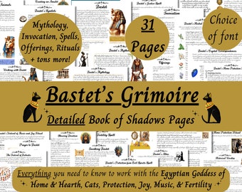 Grimorio de Bastet: Trabajo con la diosa egipcia Bast, Libro de las Sombras (PDF)