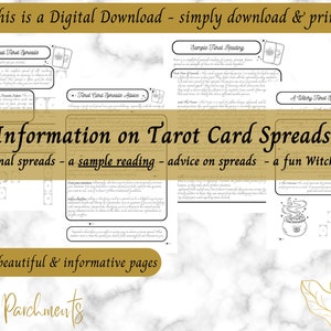 Tarot Card Cheat Sheets, Beginner Tarot Cards Complete Guide, Learn Tarot Fast, Printable Tarot Grimoire Pages, Tarot Card Meanings PDF image 3