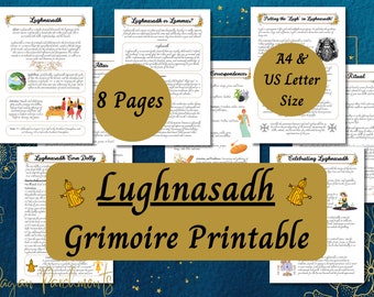 Lughnasadh Grimoire Printable: Pagan Sabbat Guide (PDF)