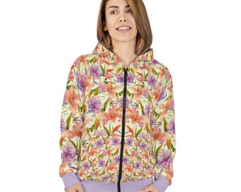 Sudadera con capucha unisex con cremallera (AOP)