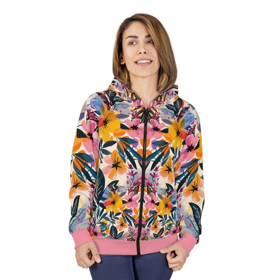Geometric zipper up sweatshirt hotsell
