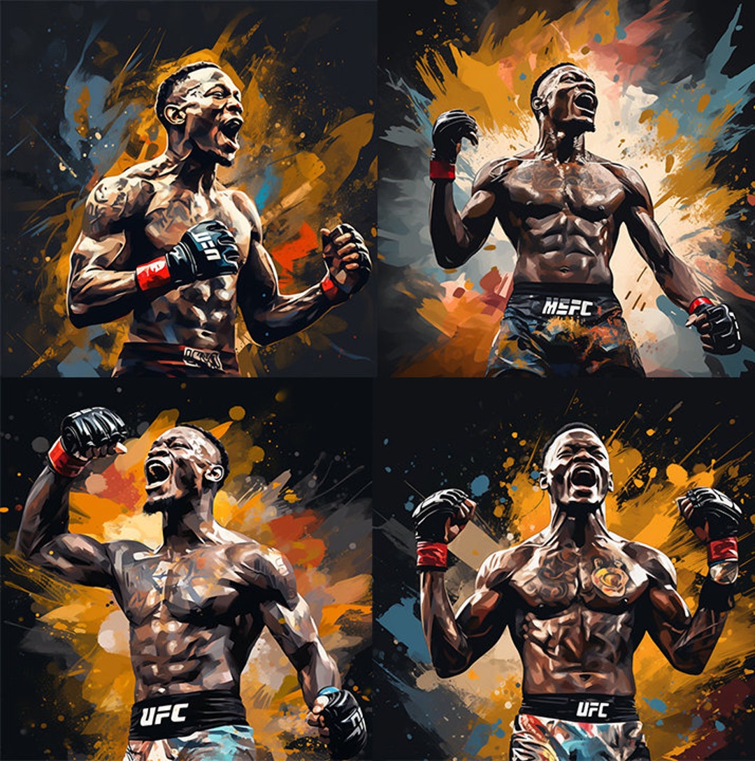 4 Photos of izzy Israel Adesanya Victory Photos Perfect for Any Wall