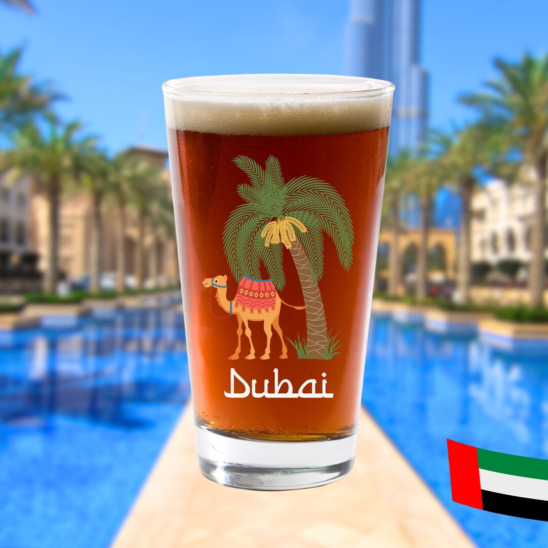 Premium Dubai Pint Glass Emirates Beer Glass Customized Gift Etsy