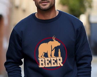 Bear + Deer = My spirit animal "Beer", Funny Beer shirt, beer lover, Funny sweater