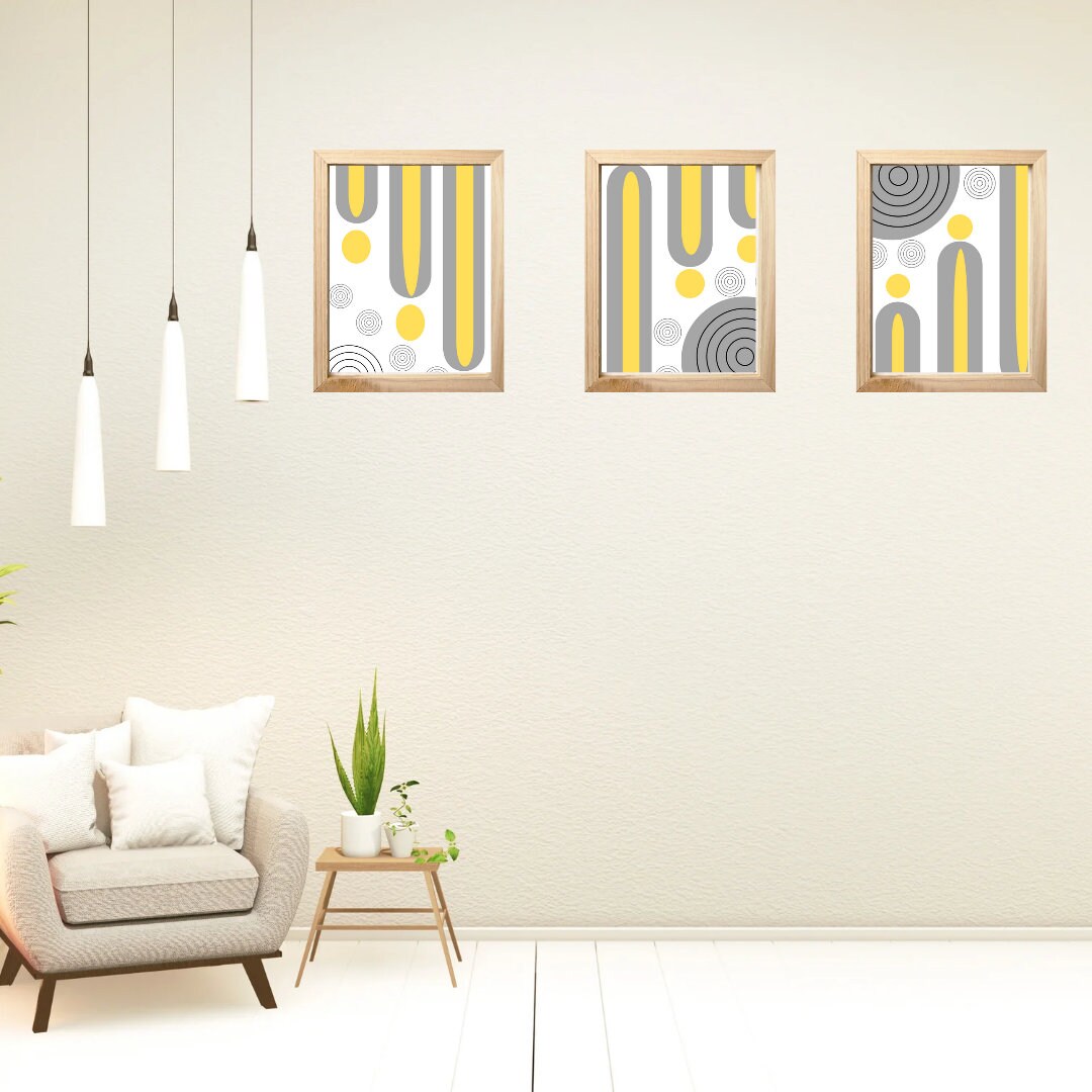 Digital Prints, Set of 3 Prints, Modern Wall Art, - Etsy