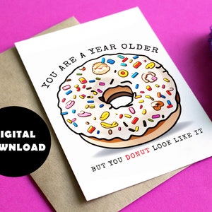 Printable Birthday Card, Funny Printable Birthday Card, Downloadable ...
