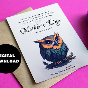 Afdrukbare Moederdagkaart #5, Digitale Download, Afdrukbare Moederdagkaart Poëzie, Afdrukbare Moederdagkaart, Afdrukbare Moederdagkaart