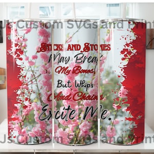 Sticks and Stones 20oz skinny tumbler wrap/ PNG digital Print/ Sublimation Wrap