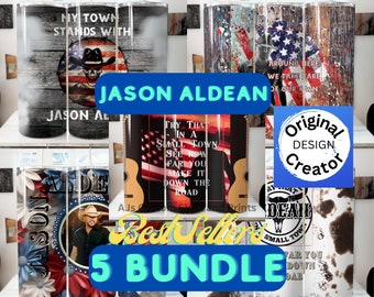5 Pack Jason Aldean Best Sellers 20oz skinny tumbler wrap/ Try that in a small town/ PNG Digital Prints/ Sublimation