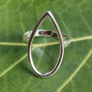 Lovable Oval Pattern 925 Sterling Silver Finger Handmade Open Ring