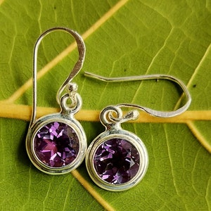 Natural Purple Amethyst 925 Silver Beautiful Handmade Earrings, February Month Birthstone, Prosperity Stone, Gift For Her, Valentine's Day .