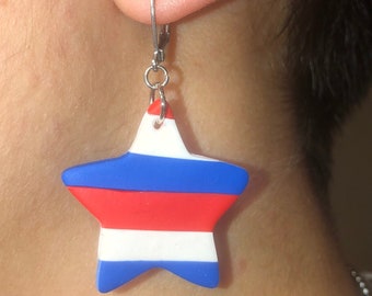Fourth of July Polymer Clay Earrings