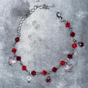 Birthstone Bracelet | January Birthstone Bracelet | CUSTOM Birthstone Bracelet | Garnet Bracelet | Czech Bead Bracelet