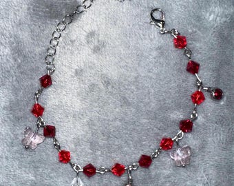 Birthstone Bracelet | January Birthstone Bracelet | CUSTOM Birthstone Bracelet | Garnet Bracelet | Czech Bead Bracelet