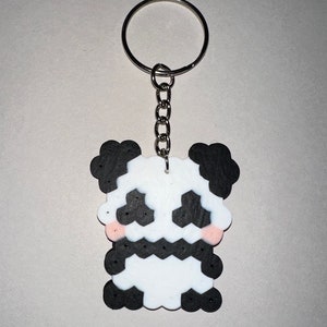 Panda Perler Bead Keychain