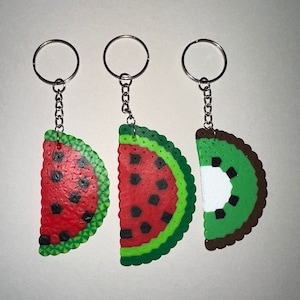 Fruit Perler Bead Keychain