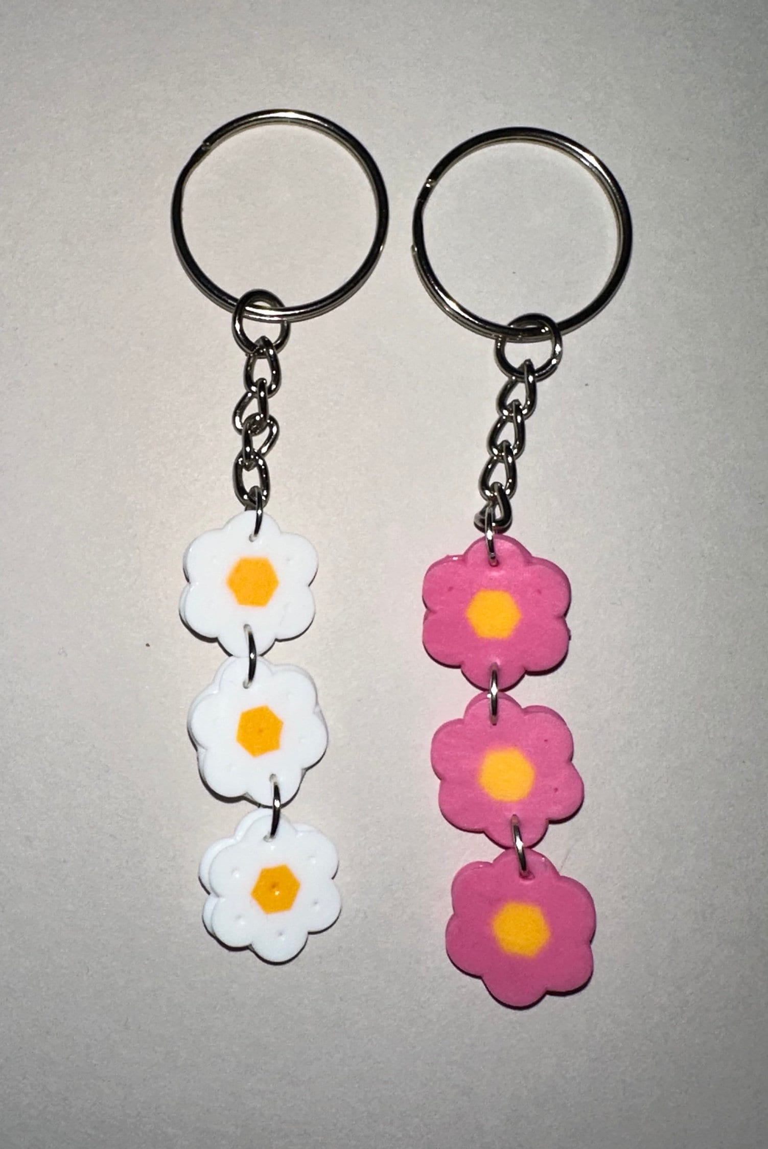 Flower Perler Bead Keychain - Etsy