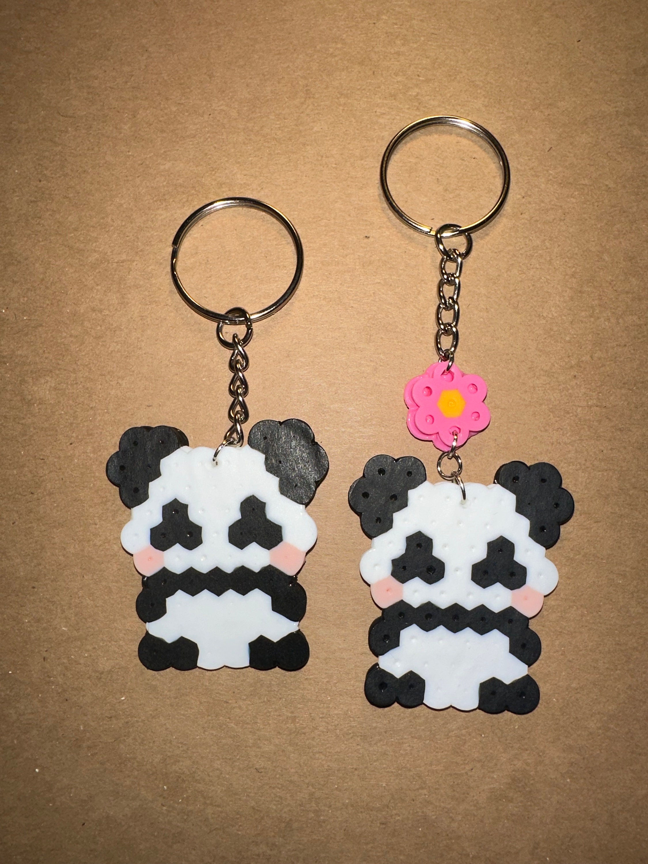 Panda Perler Bead Keychain - Etsy