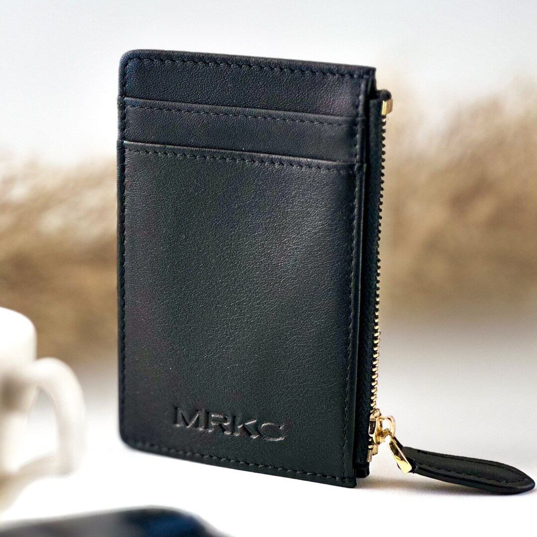 Genuine Leather Men Wallet 13 Multi-Card Card Black Holder Zipper main image 0