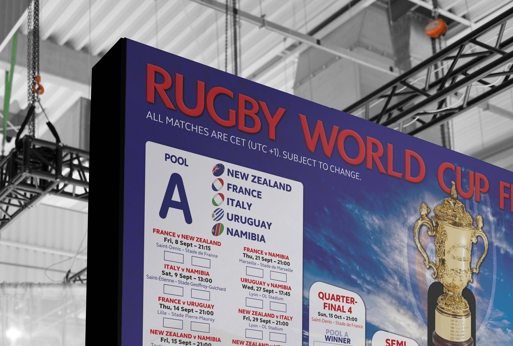 Rugby World Cup 2023 Scorecard & Schedule Personalized Digital