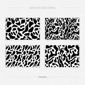 Examples of Repeatable African Animal Skin Patterns, Seamless Repeated Textures