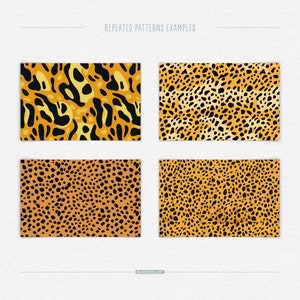 Examples of Repeatable African Animal Skin Patterns, Seamless Repeated Textures