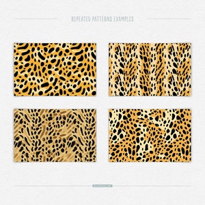 Examples of Repeatable African Animal Skin Patterns, Seamless Repeated Textures