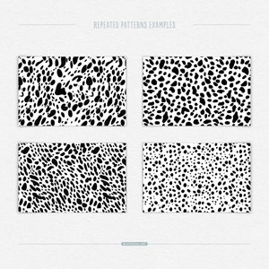 Examples of Repeatable African Animal Skin Patterns, Seamless Repeated Textures