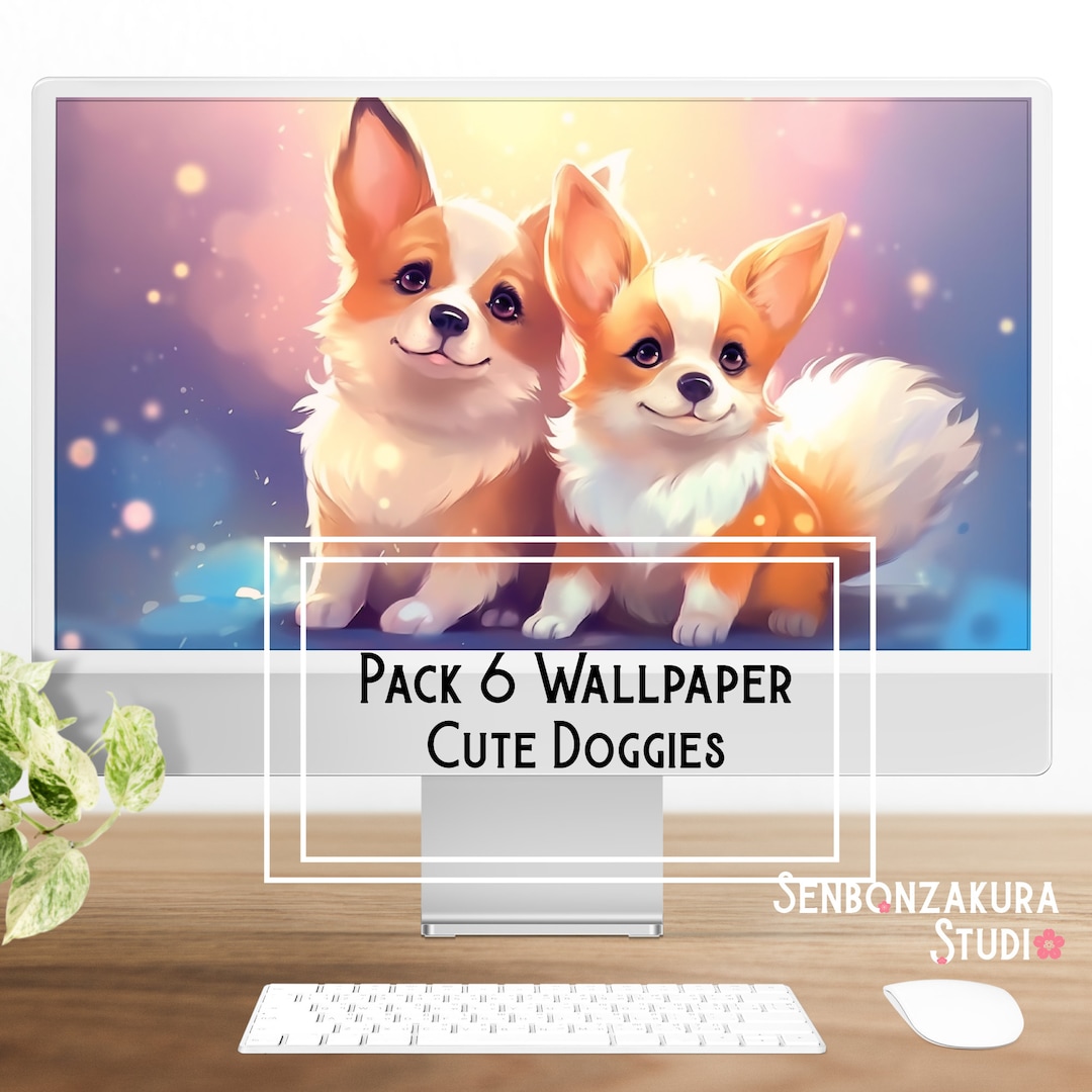 Pawsome Companions: 6-pack of 4K Cute Dogs Wallpapers - Etsy