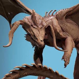 Legendary Black Dragon Stance  | DND| TTRPG| Premium Quality ECO Resin |  by Rescale Miniatures s