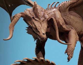 Legendary Black Dragon Stance  | DND| TTRPG| Premium Quality ECO Resin |  by Rescale Miniatures s